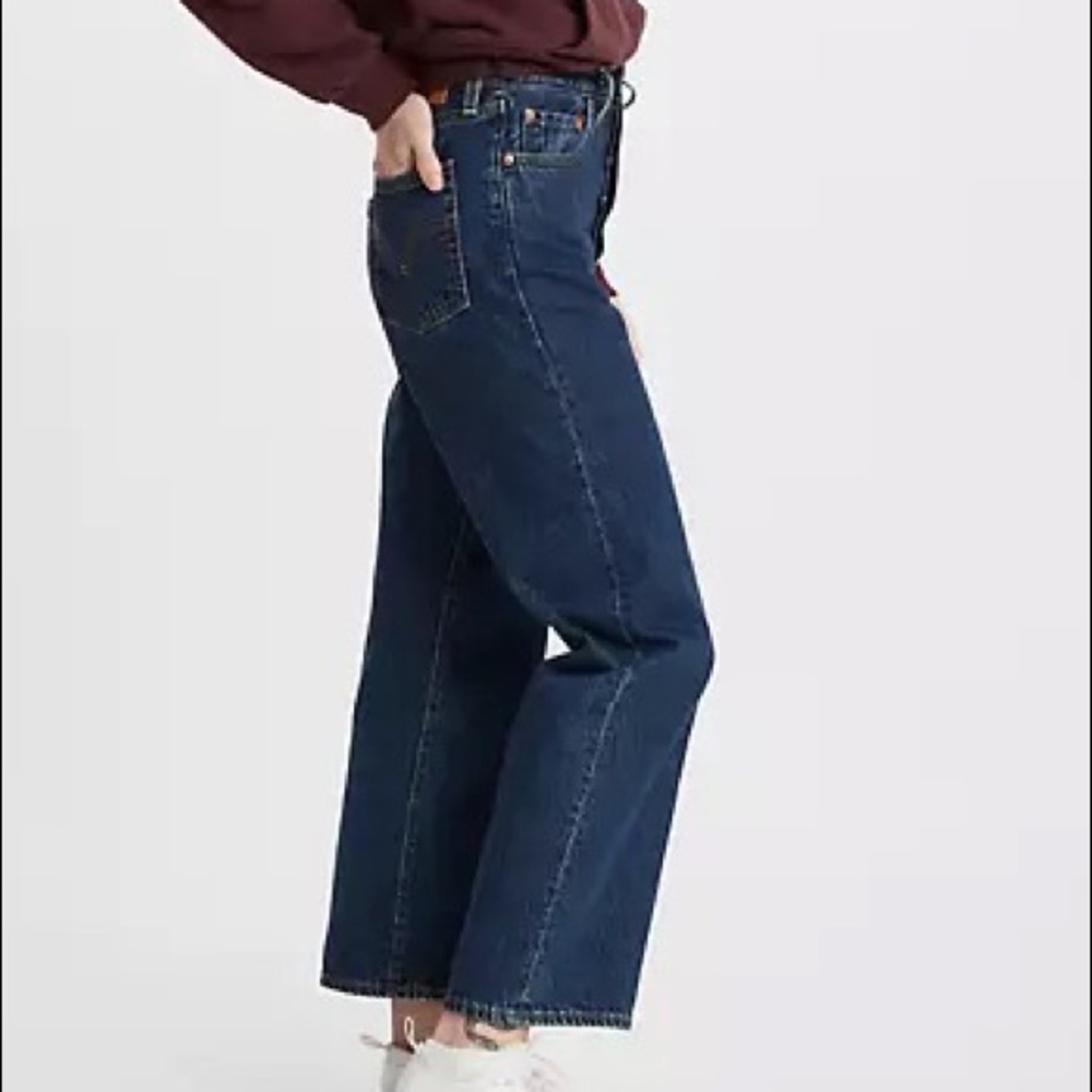 LEVIS RIBCAGE STRAIGHT NOE DARK MINERAL 28 waist 29 length